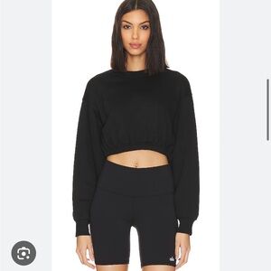 ALO Yoga Black Cutout Sweatshirt